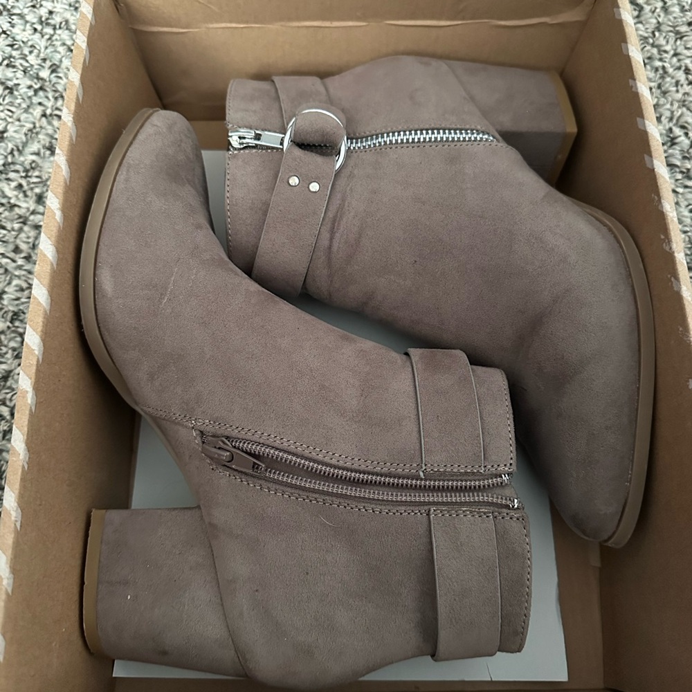 Stylish Taupe Ankle Boots